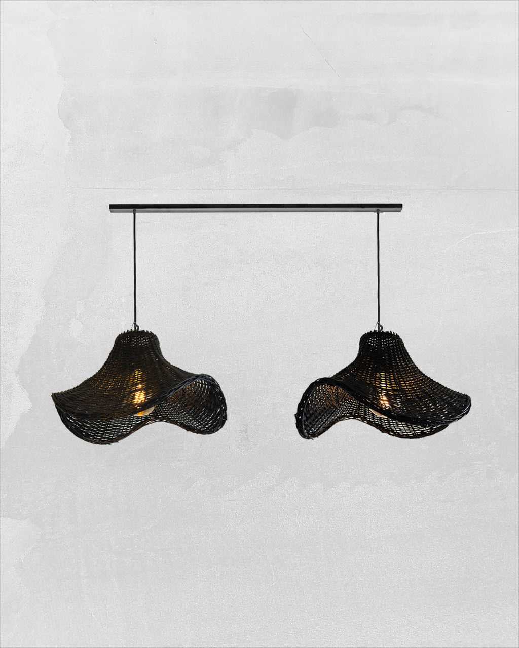 Lámpara Colgante Dúo Mantarrayas en Barra