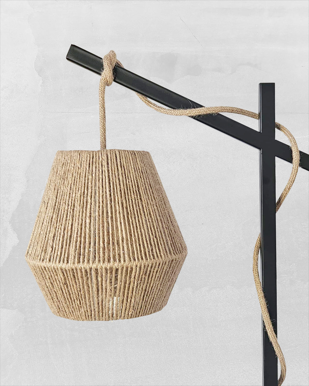 Lámpara Sobremesa Cruceta Yute Natural