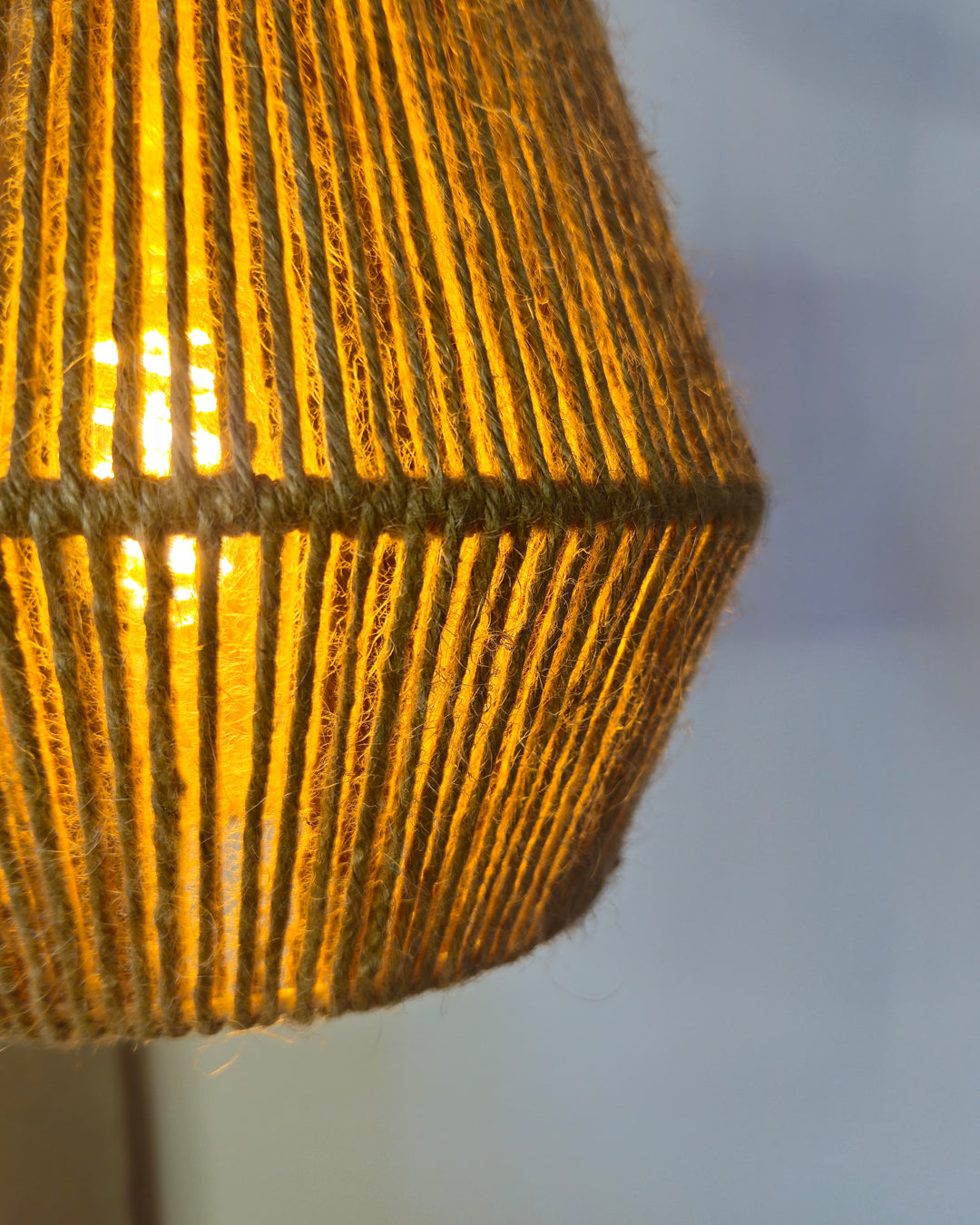 Lámpara Sobremesa Cruceta Yute Natural