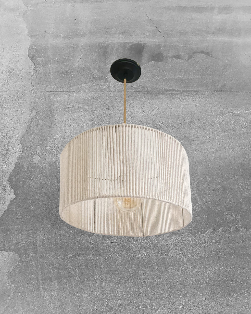 Lámpara Colgante Chic Cilindrica 40 x 20 Algodón Sin fuelle