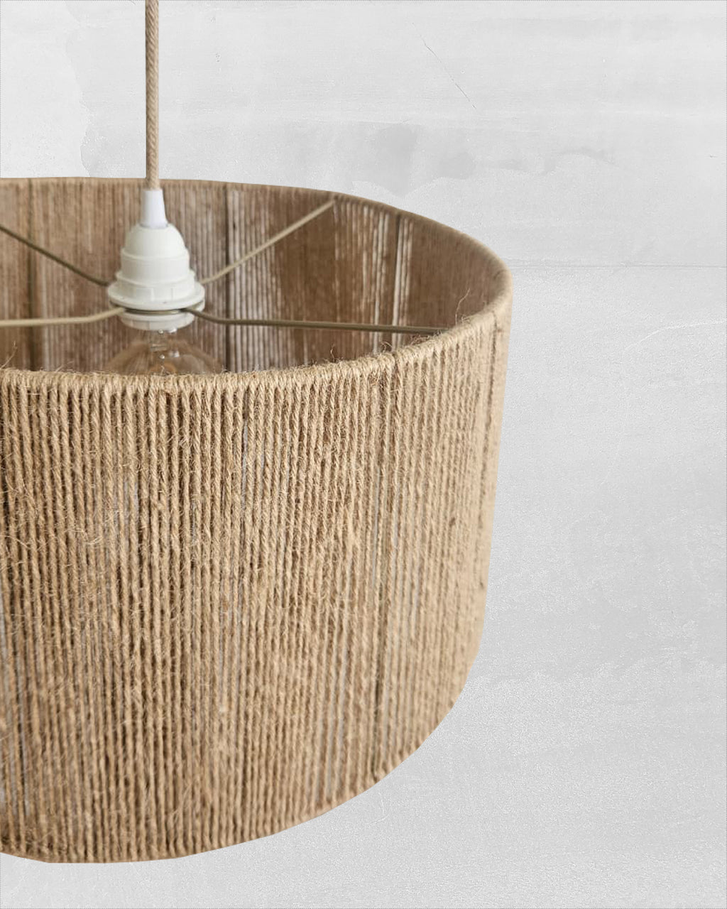 Lámpara Colgante Chic Semi Cónica 40 x 45 x 23 Yute natural Sin fuelle