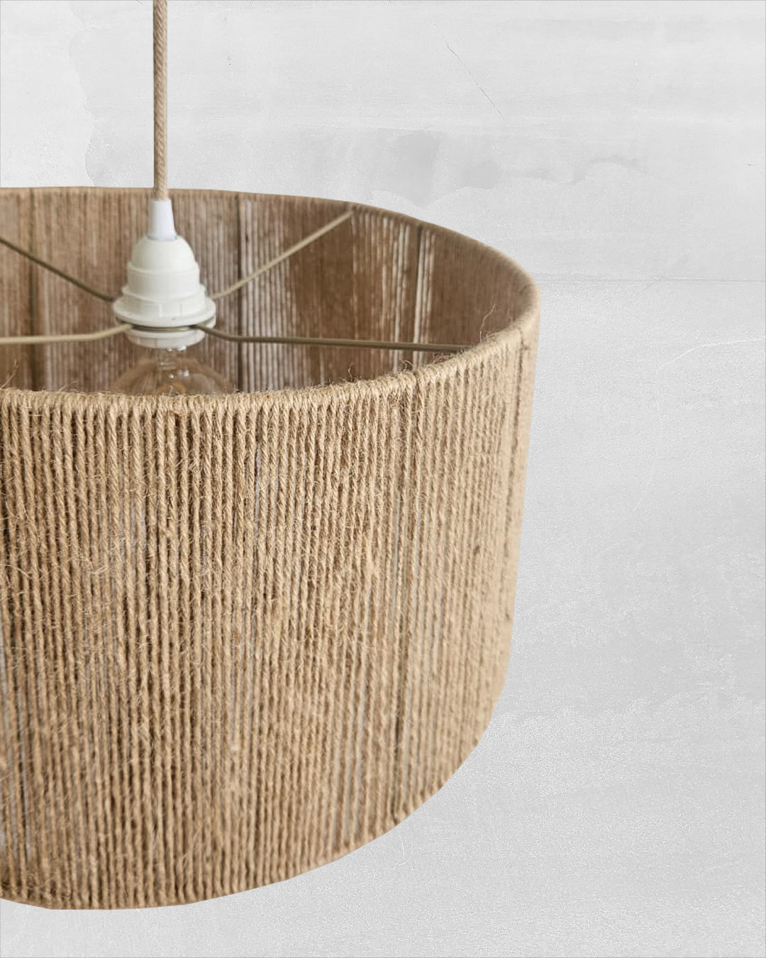 Lámpara Colgante Chic Semi Cónica 40 x 45 x 23 Yute natural Sin fuelle