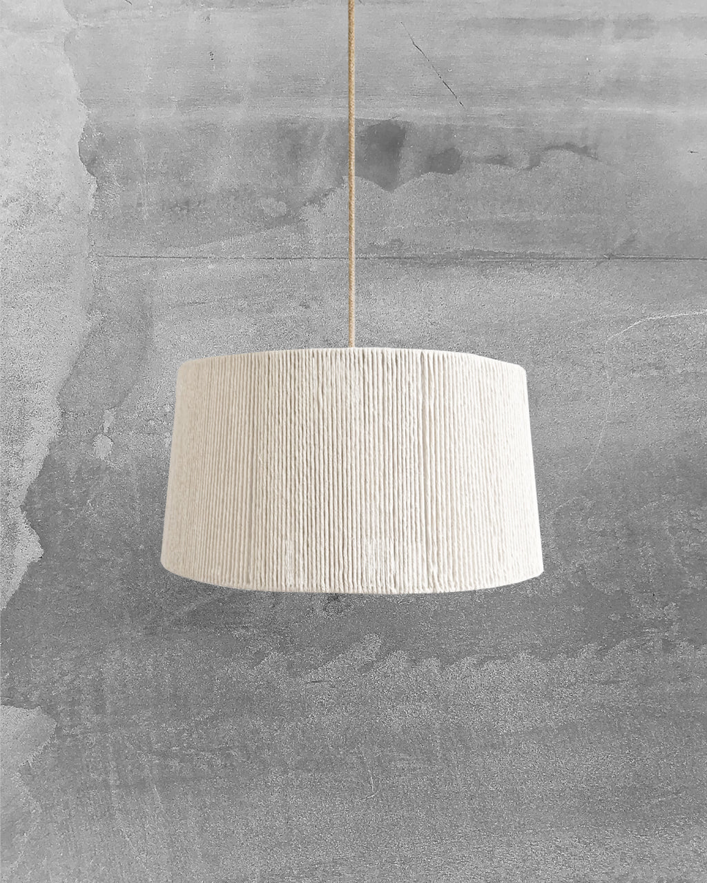 Lámpara Colgante Chic Semi Cónica 40 x 45 x 23 Algodón Crudo Sin fuelle