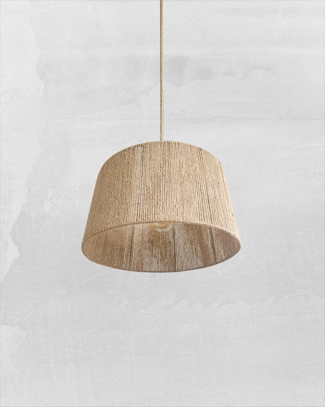 Lámpara Colgante Chic Semi Cónica 40 x 45 x 23 Yute natural Sin fuelle