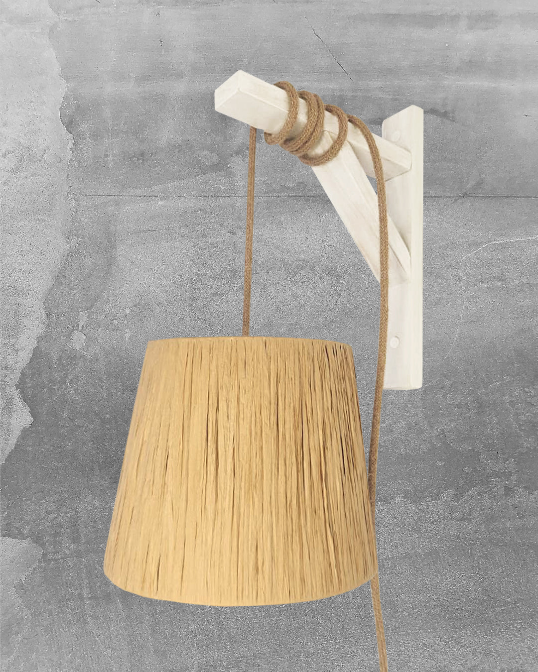 Lámpara Colgante con Soporte Origen Cónica Rafia