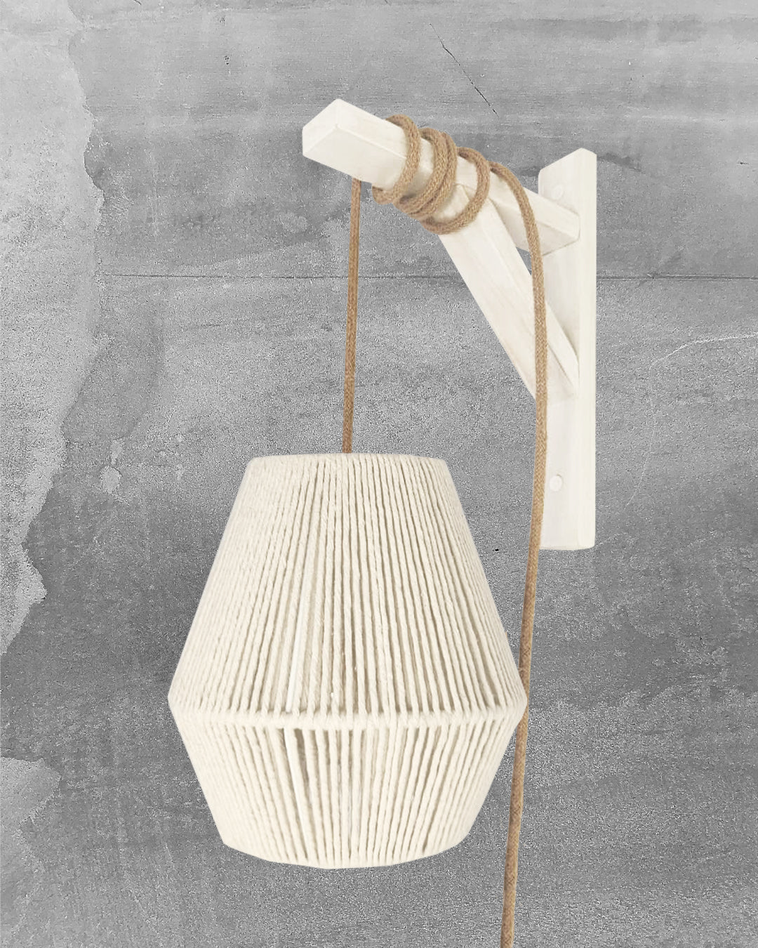 Lámpara Colgante con Soporte Origen Rombo Algodón Crudo