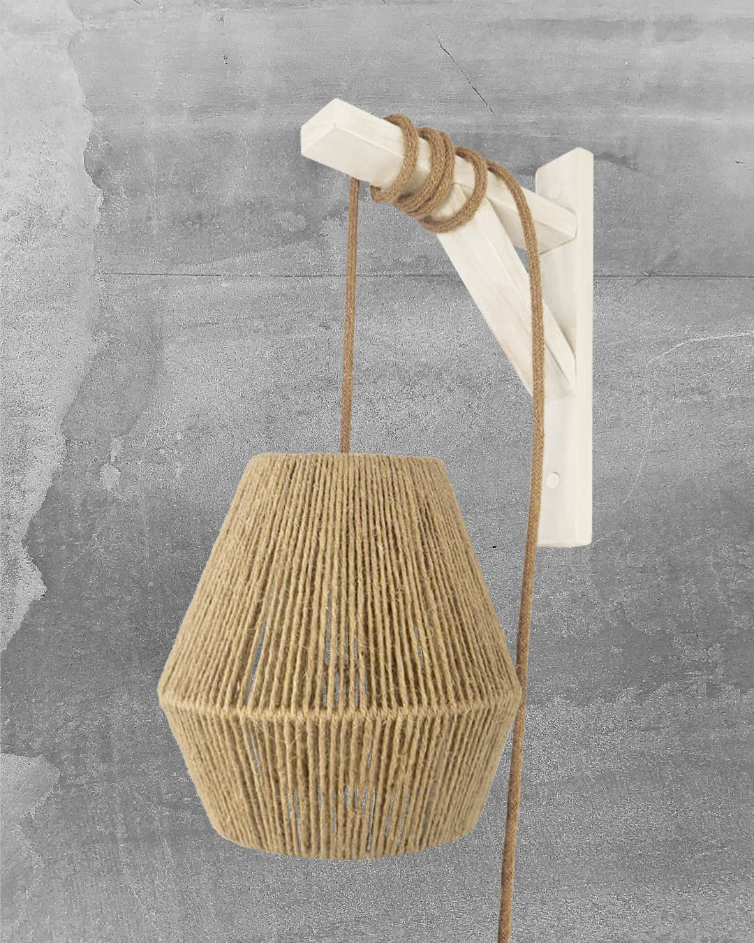 Lámpara Colgante con Soporte Origen Rombo Yute