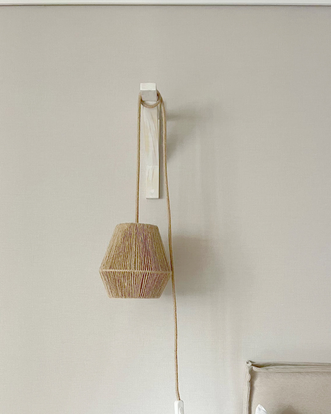 Lámpara Colgante con Soporte Origen Rombo Yute