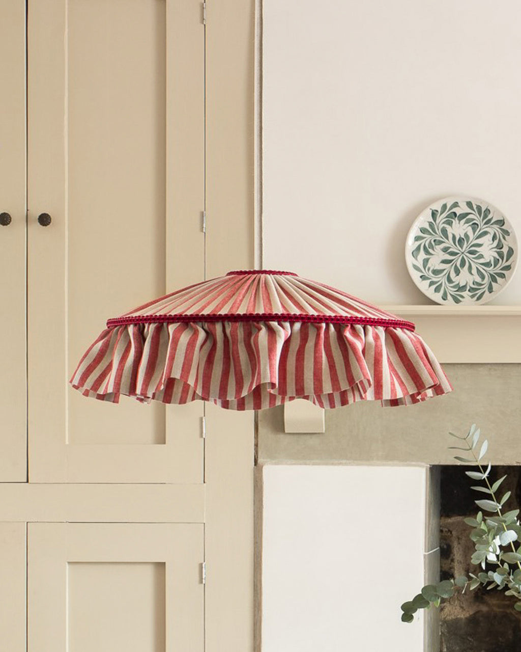 Lámpara Colgante Tiffany Rojo Beige