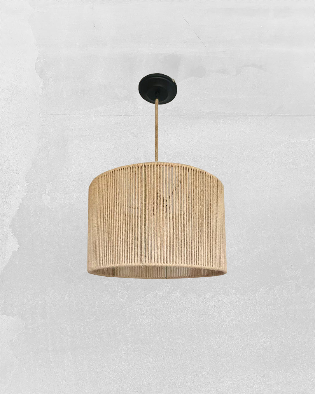 Lámpara Colgante Chic Cilindrica 30 x 20 Yute Sin fuelle