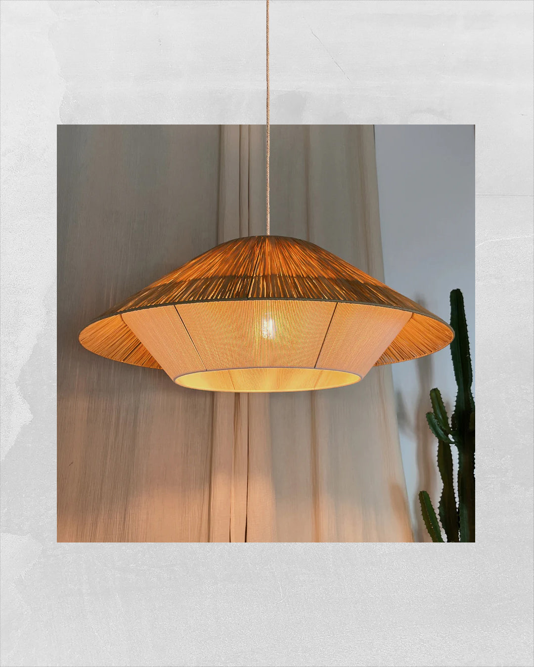 Lámpara Colgante Platillo Rústic