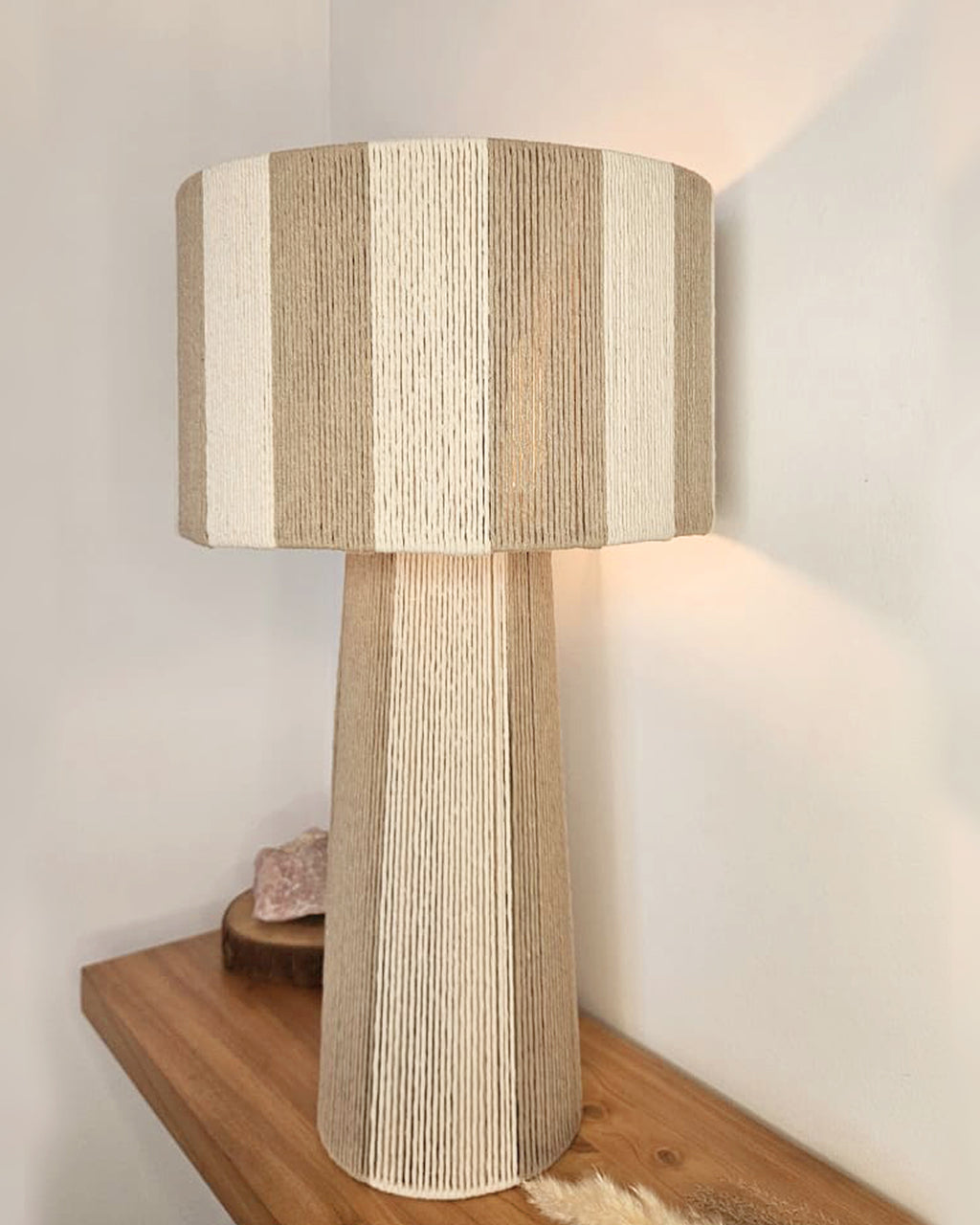 Lámpara Sobremesa Nova Crudo Beige