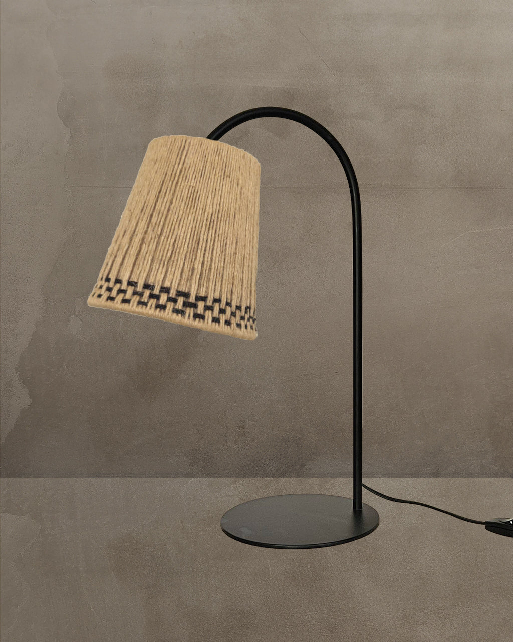 Lámpara Sobremesa Selecta Curva Zig Zag Black