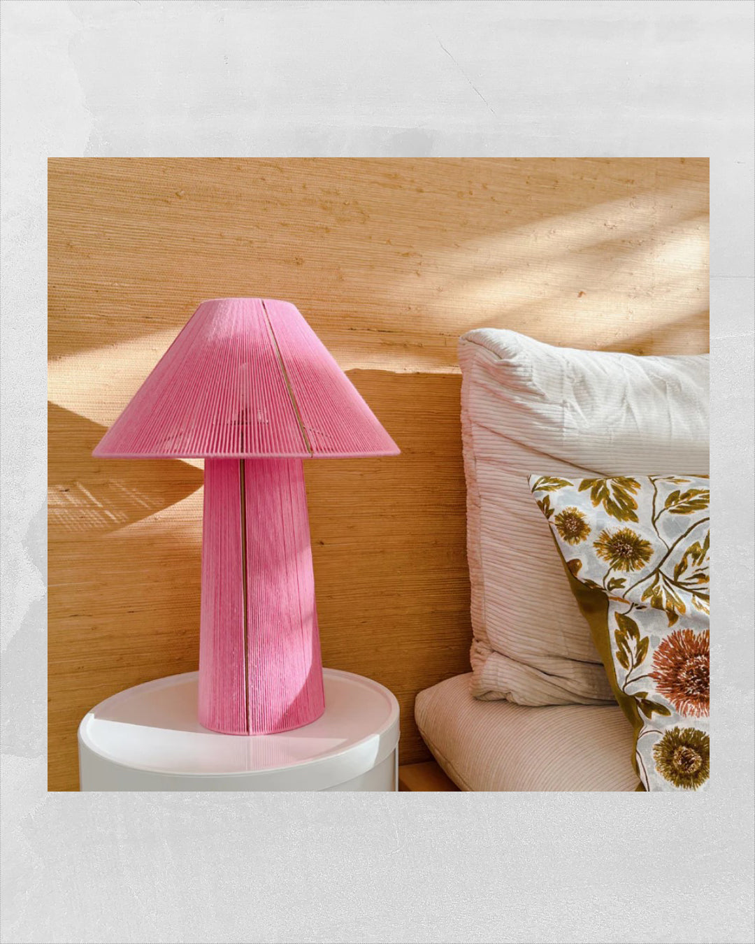 Lámpara Sobremesa Fungi Rosa