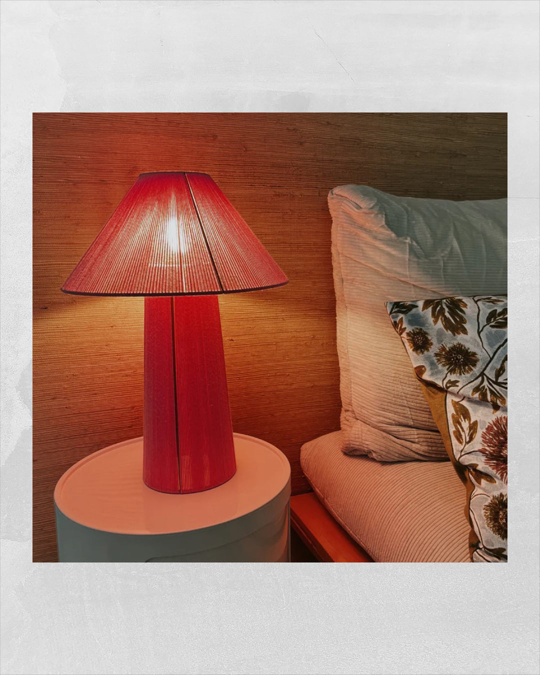 Lámpara Sobremesa Fungi Rosa