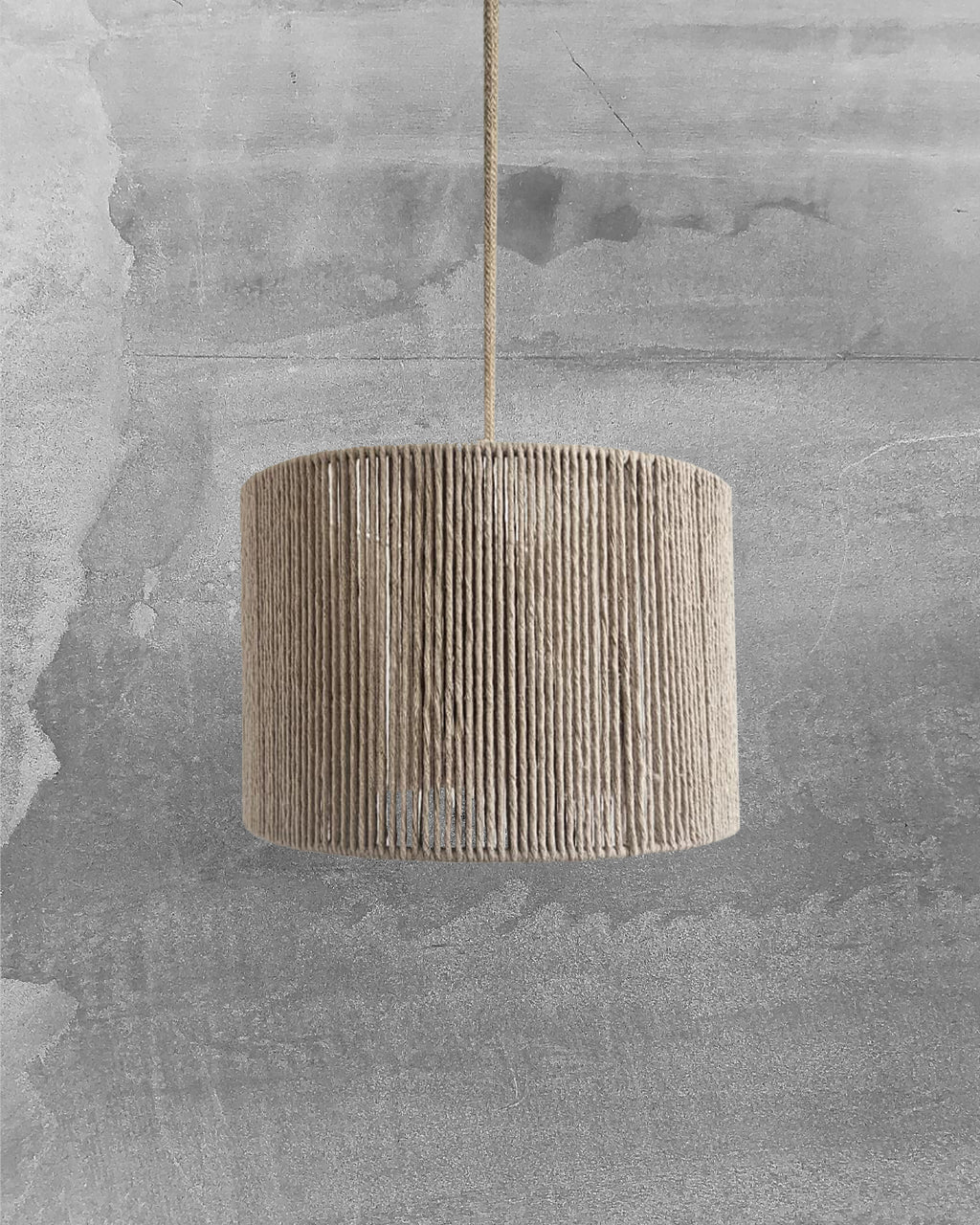 Lámpara Colgante Chic Cilíndrica 30 x 20 Algodón Sin fuelle