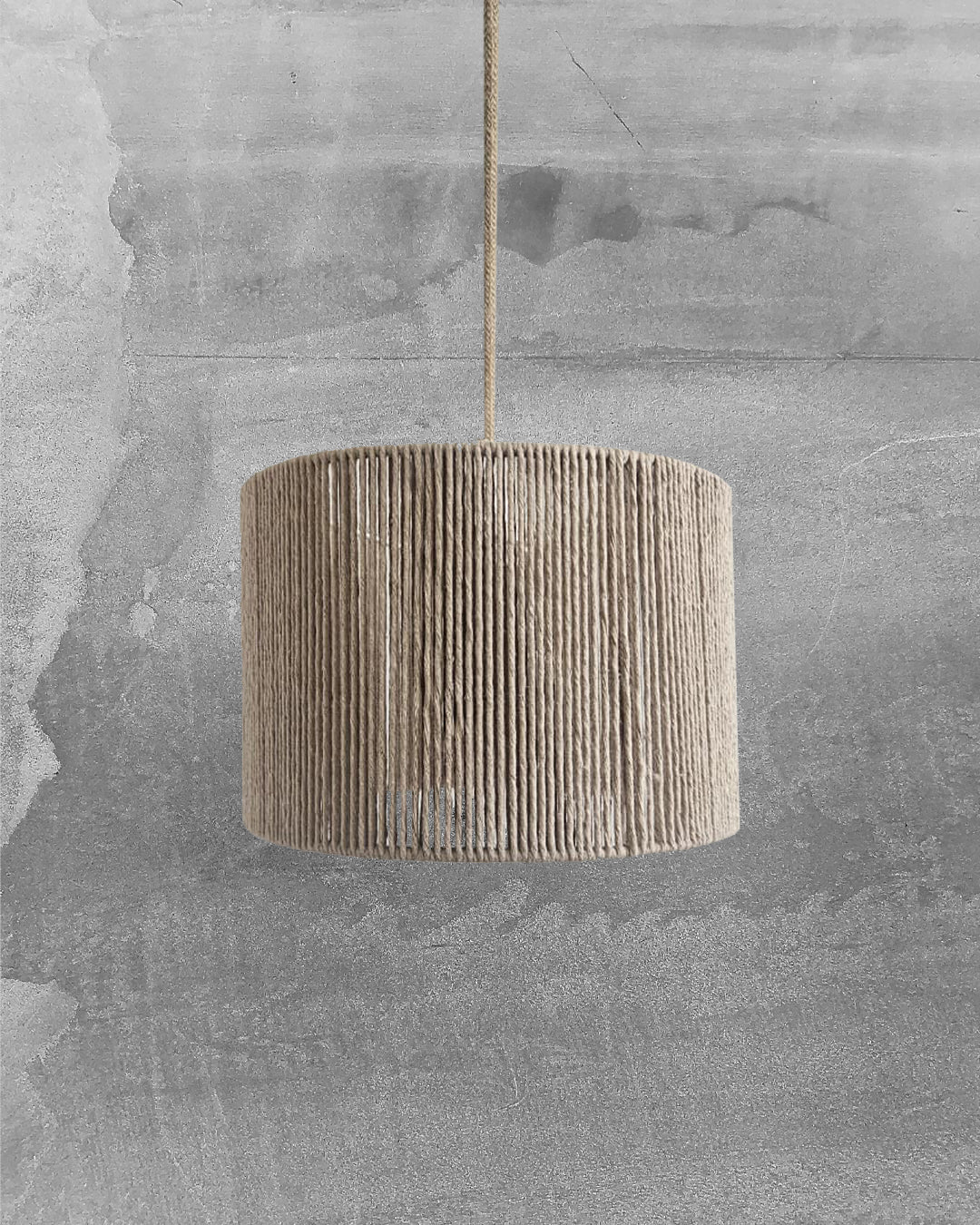 Lámpara Colgante Chic Cilíndrica 30 x 20 Algodón Sin fuelle